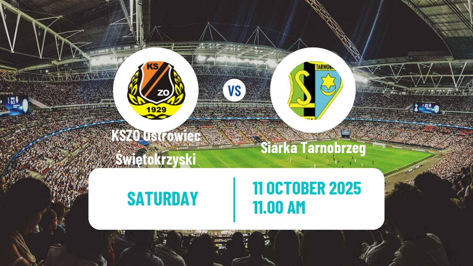Soccer Polish Division 3 - Group IV KSZO Ostrowiec Świętokrzyski - Siarka Tarnobrzeg