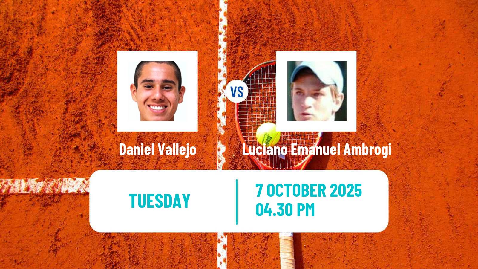Tennis Cali Challenger Men Daniel Vallejo - Luciano Emanuel Ambrogi