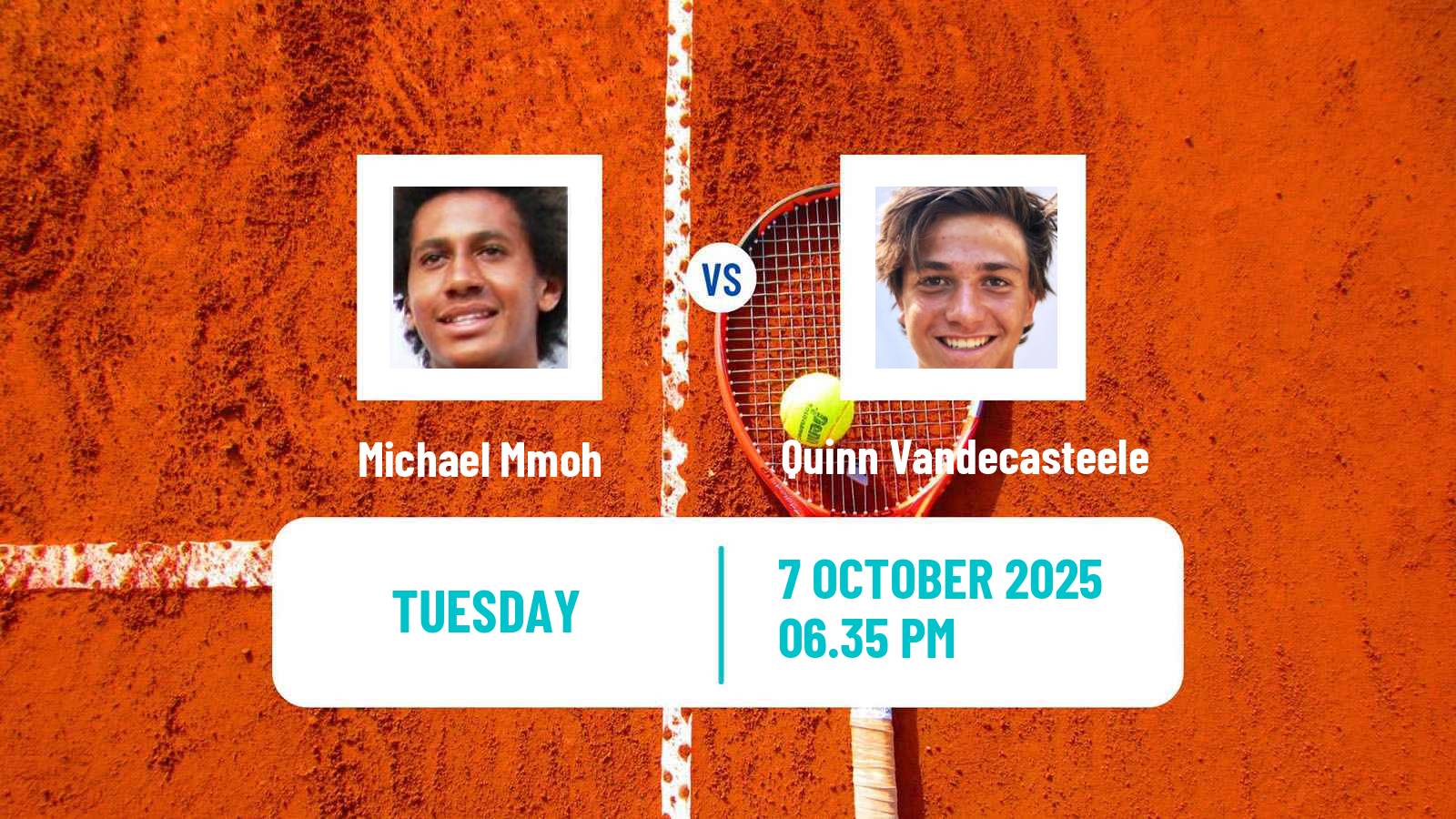 Tennis Fairfield Challenger Men Michael Mmoh - Quinn Vandecasteele
