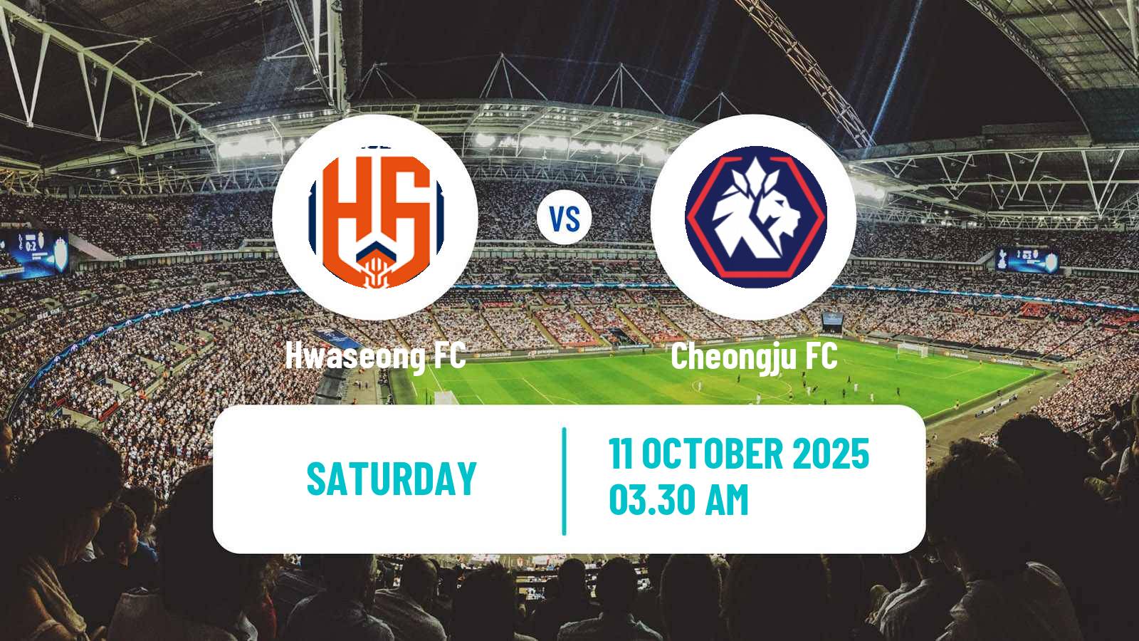 Soccer South Korean K-League 2 Hwaseong - Cheongju
