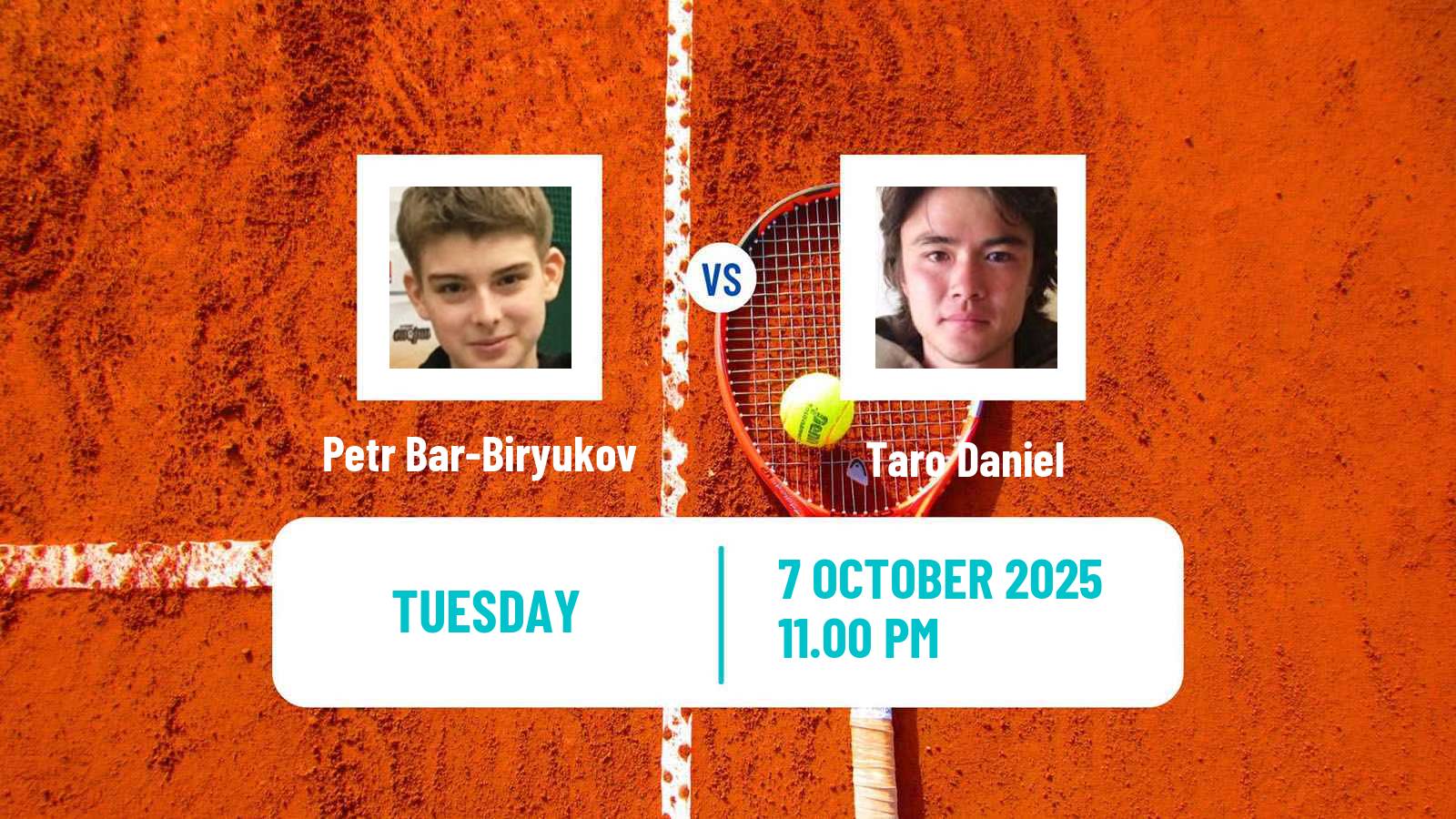 Tennis Jinan Challenger Men Petr Bar-Biryukov - Taro Daniel