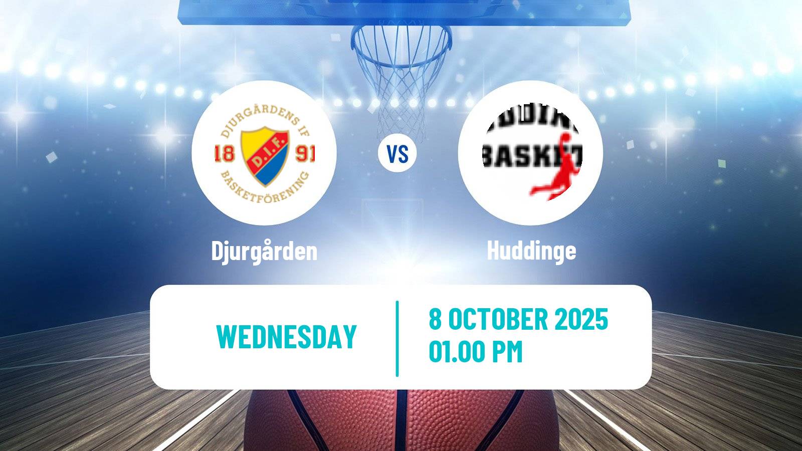 Basketball Swedish Superettan Basketball Djurgården - Huddinge