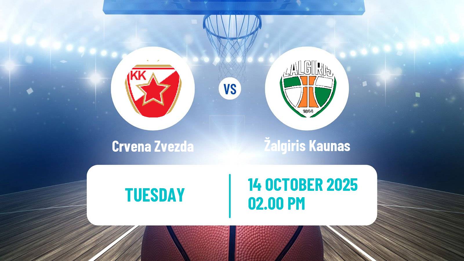 Basketball Euroleague Crvena Zvezda - Žalgiris Kaunas
