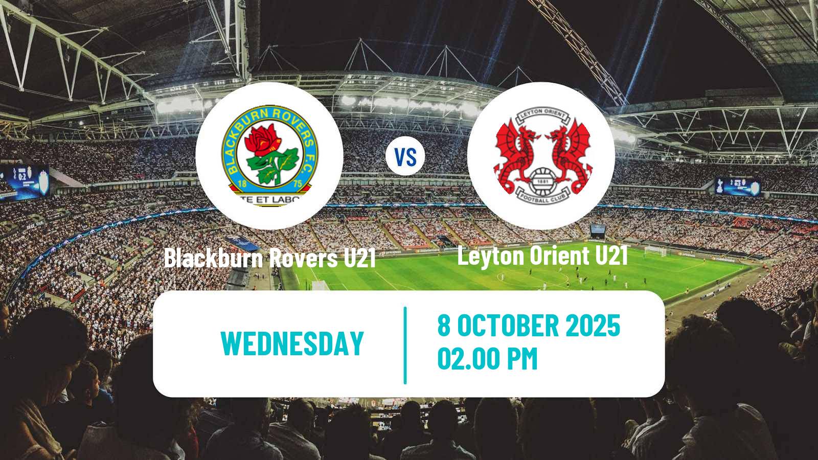 Soccer English Premier League Cup Blackburn Rovers U21 - Leyton Orient U21