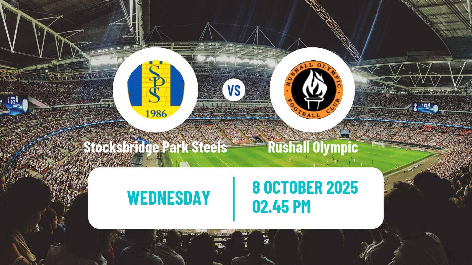 Soccer English NPL Premier Division Stocksbridge Park Steels - Rushall Olympic