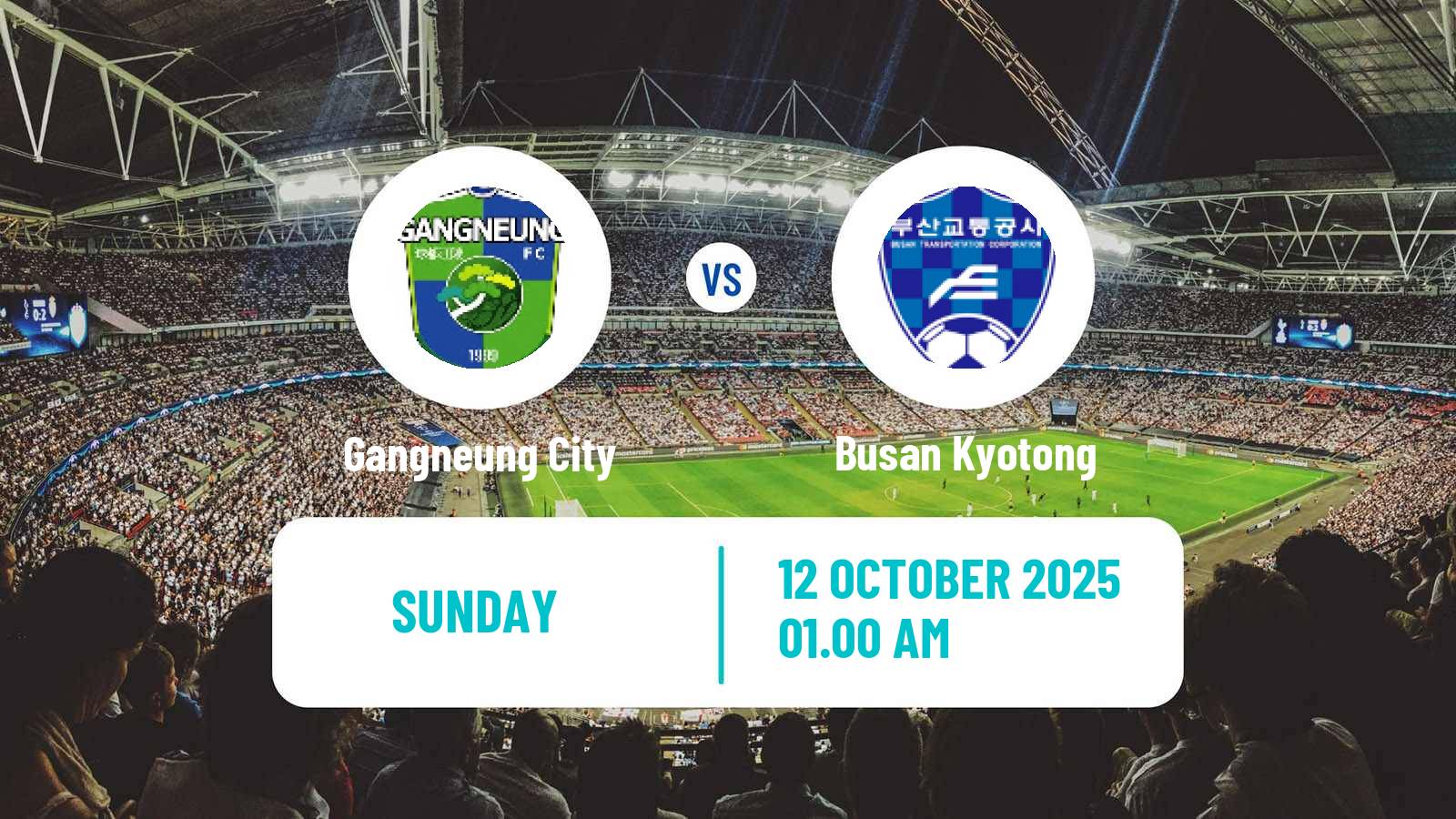 Soccer South Korean K3 League Gangneung City - Busan Kyotong