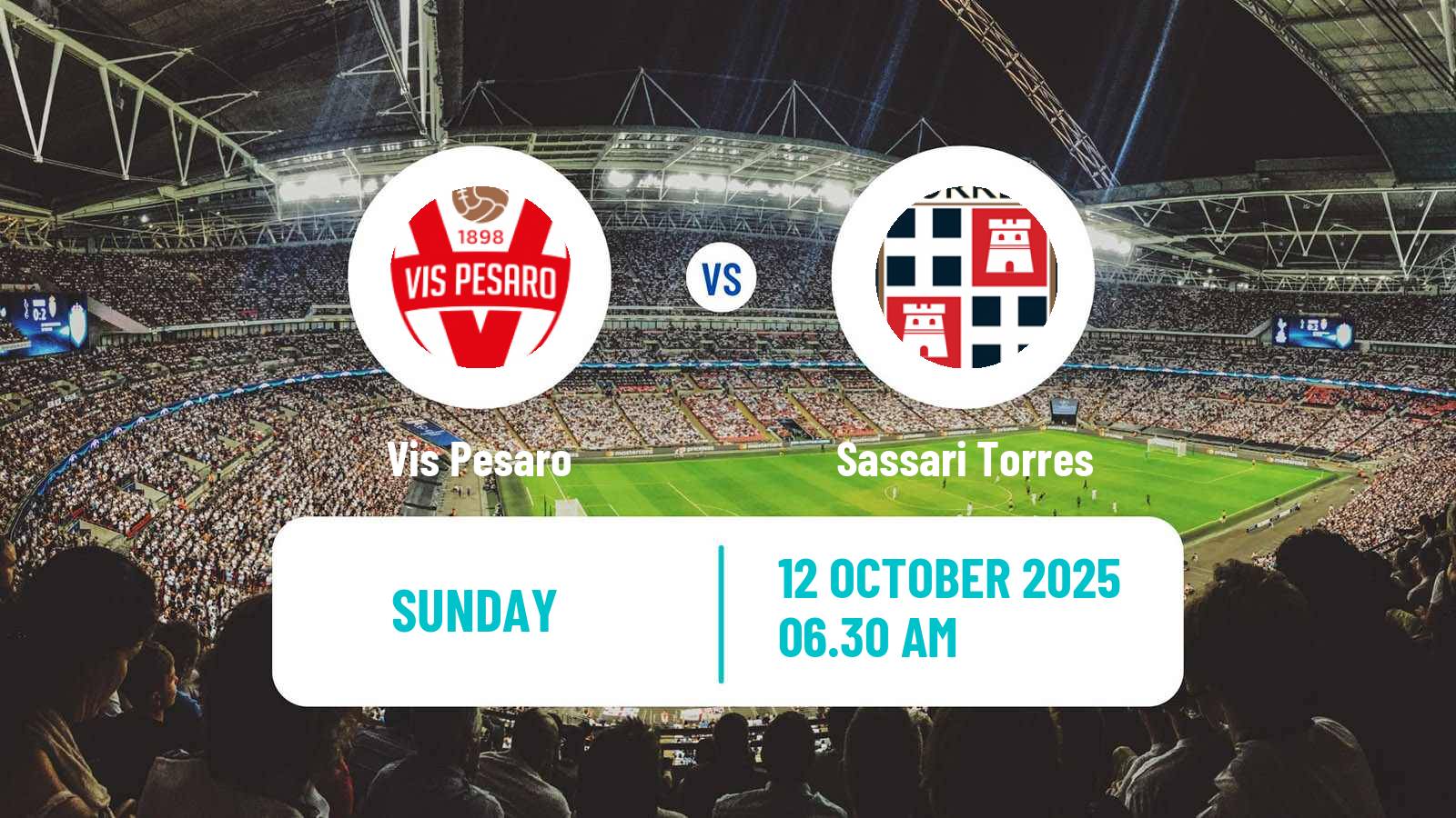 Soccer Italian Serie C Group B Vis Pesaro - Sassari Torres