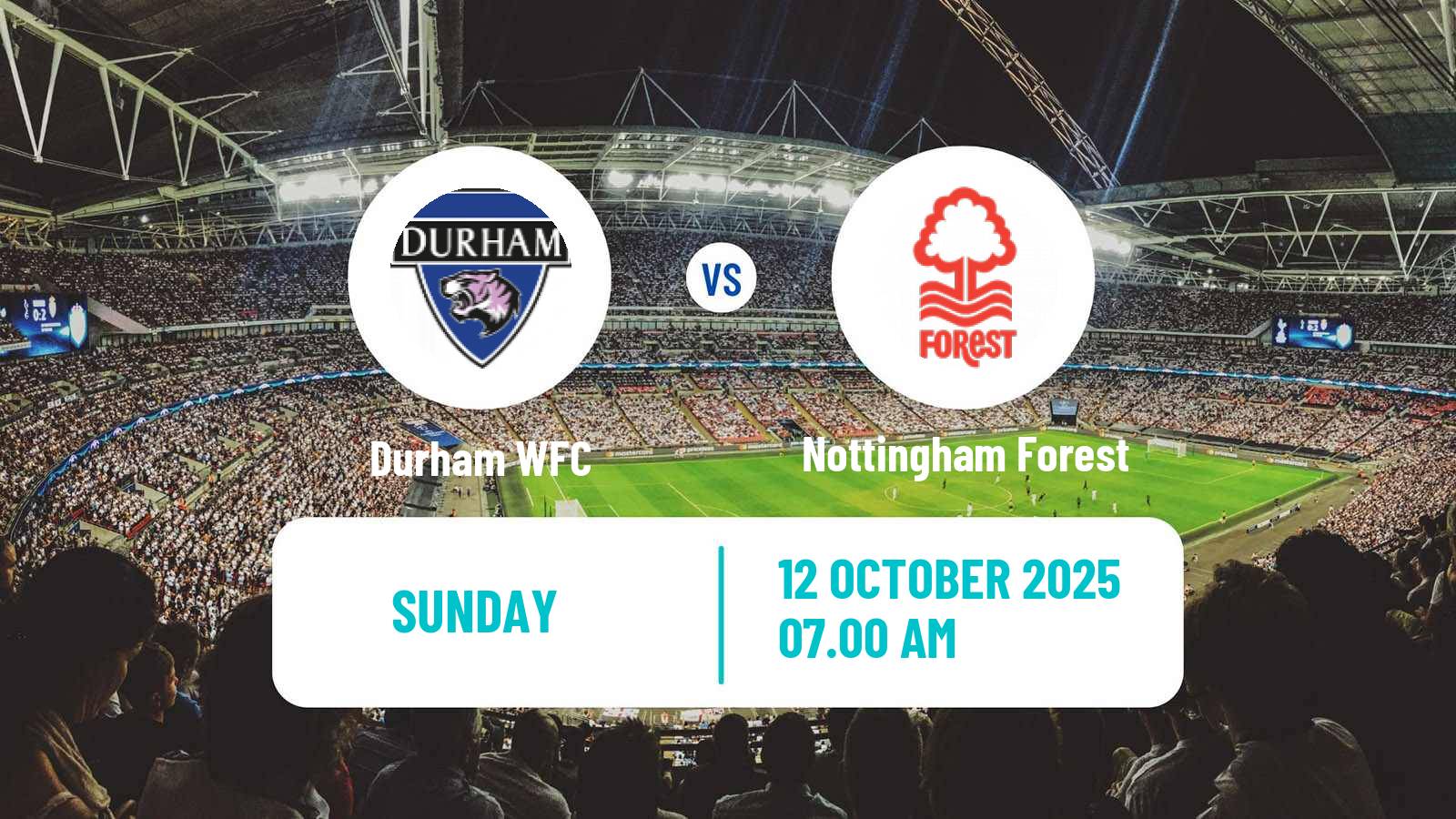 Soccer English Women Championship Durham - Nottingham Forest