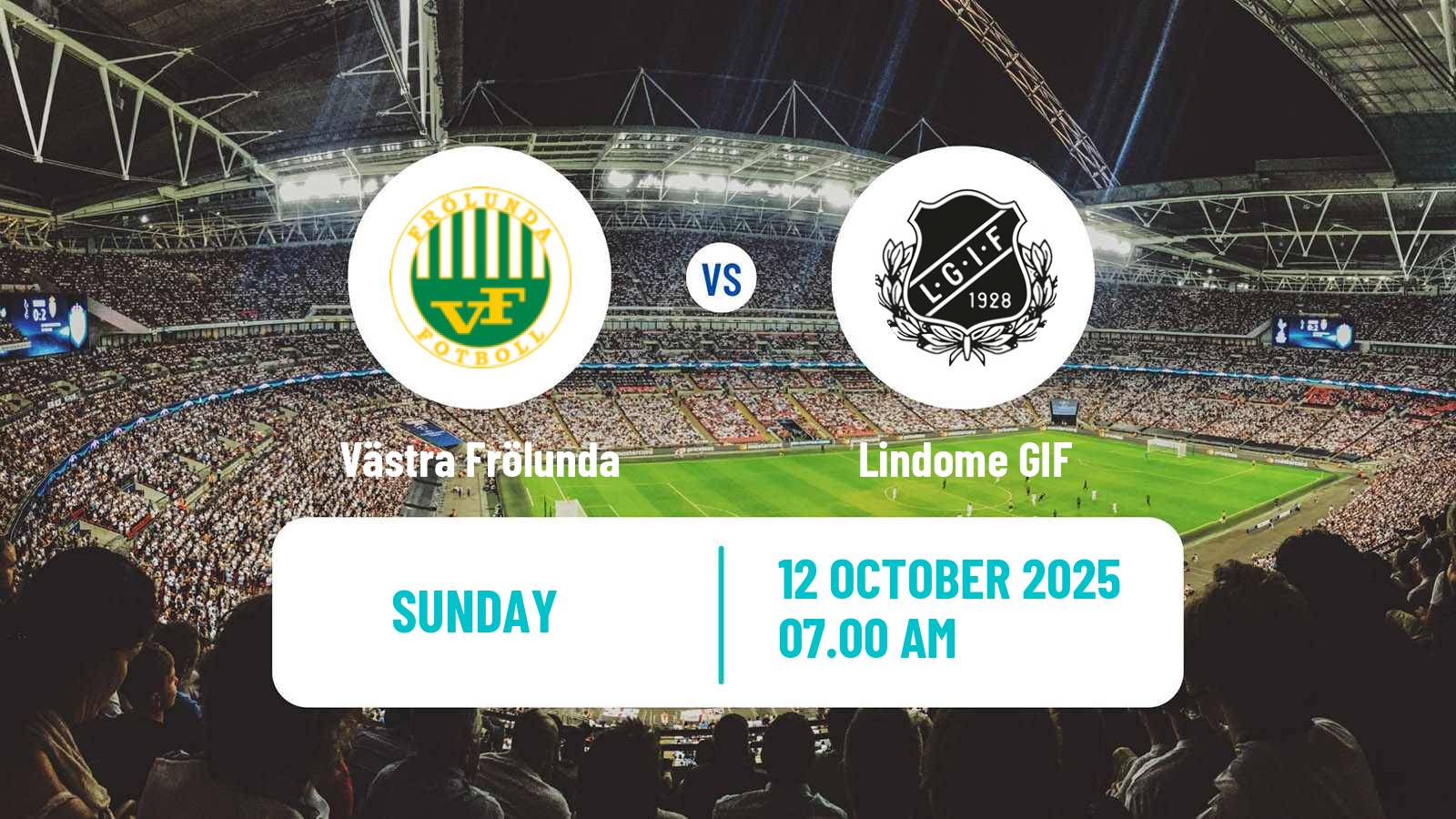 Soccer Swedish Division 2 - Västra Götaland Västra Frölunda - Lindome