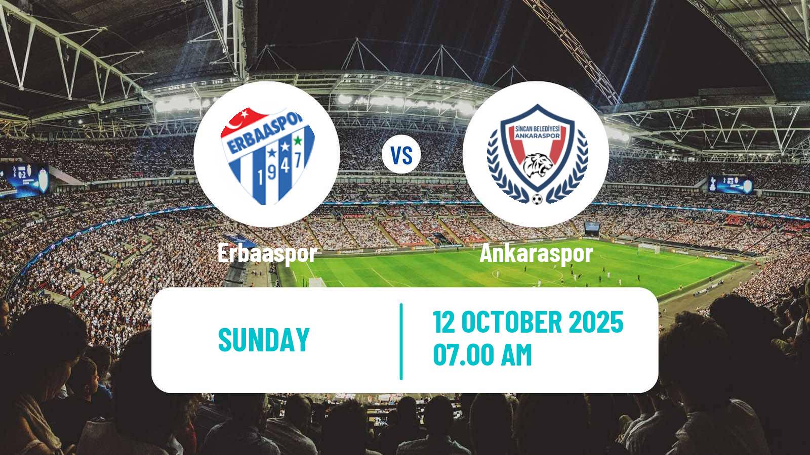 Soccer Turkish Second League White Group Erbaaspor - Ankaraspor