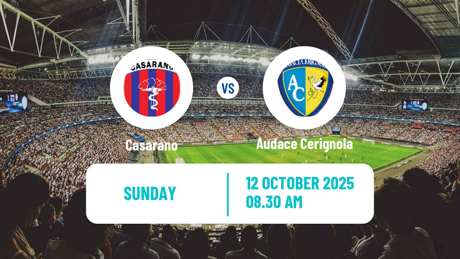 Soccer Italian Serie C Group C Casarano - Audace Cerignola