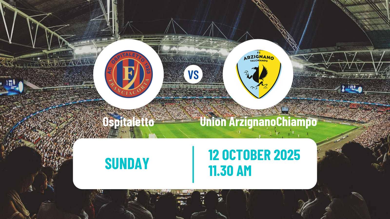 Soccer Italian Serie C Group A Ospitaletto - Union ArzignanoChiampo