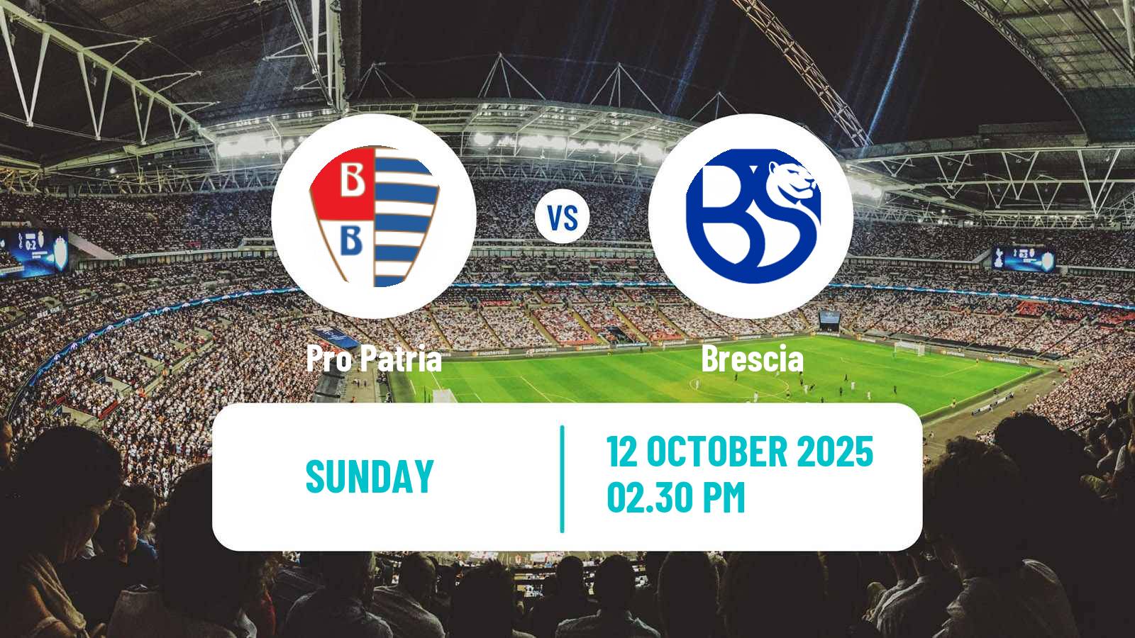 Soccer Italian Serie C Group A Pro Patria - Brescia