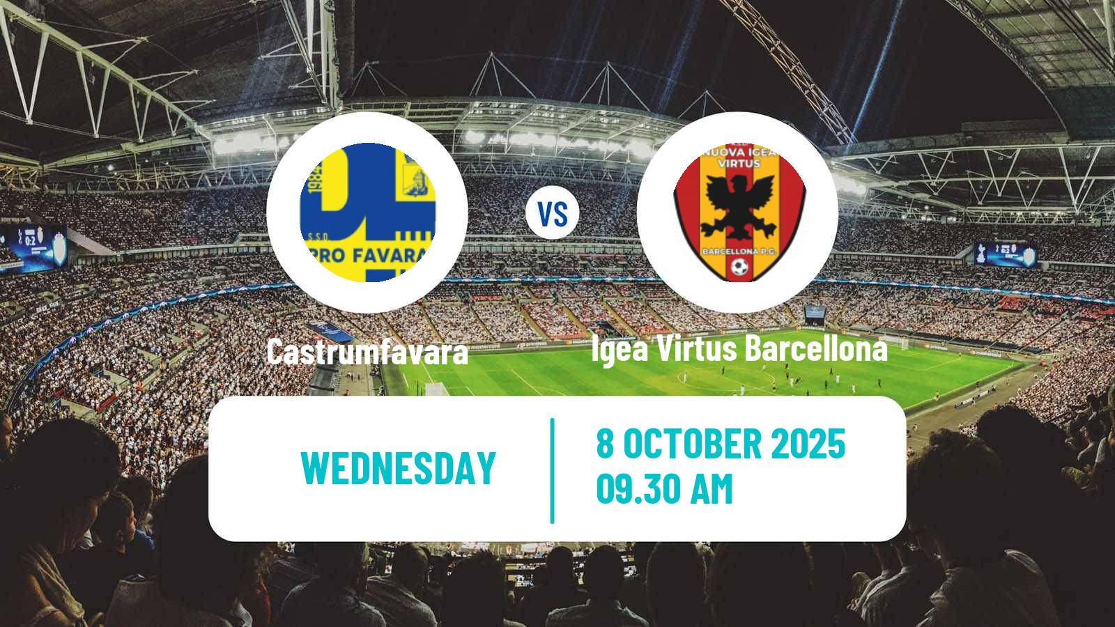 Soccer Coppa Italia Serie D Castrumfavara - Igea Virtus Barcellona