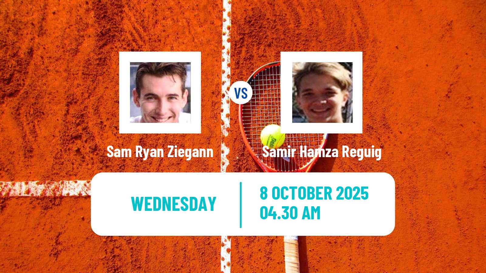 Tennis ITF M15 Monastir 38 Men Sam Ryan Ziegann - Samir Hamza Reguig