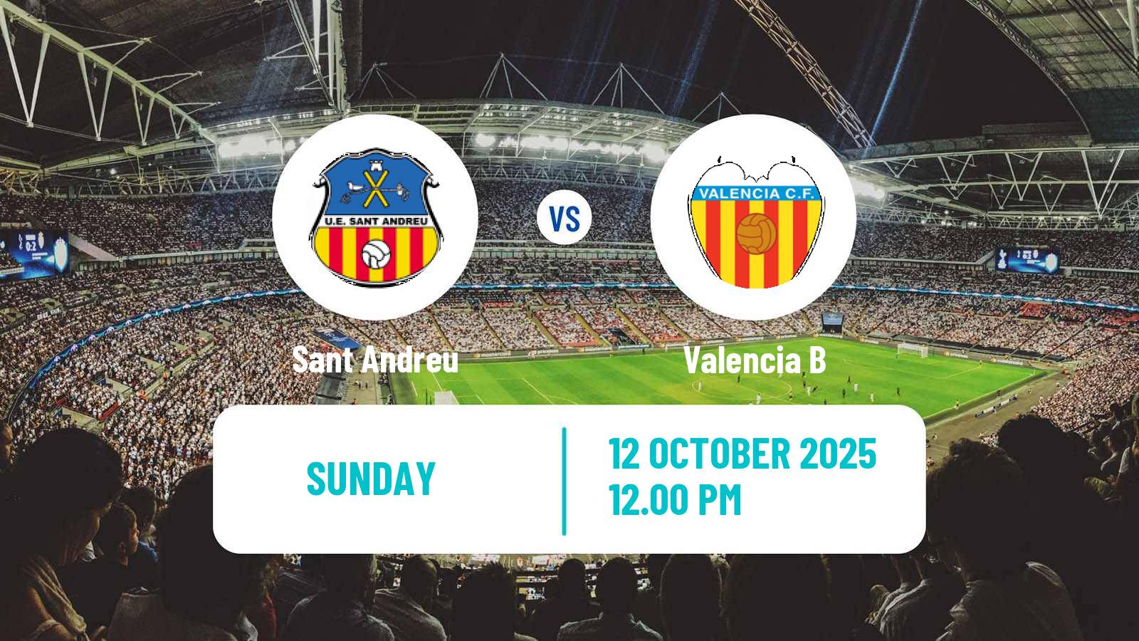 Soccer Spanish Segunda RFEF - Group 3 Sant Andreu - Valencia B