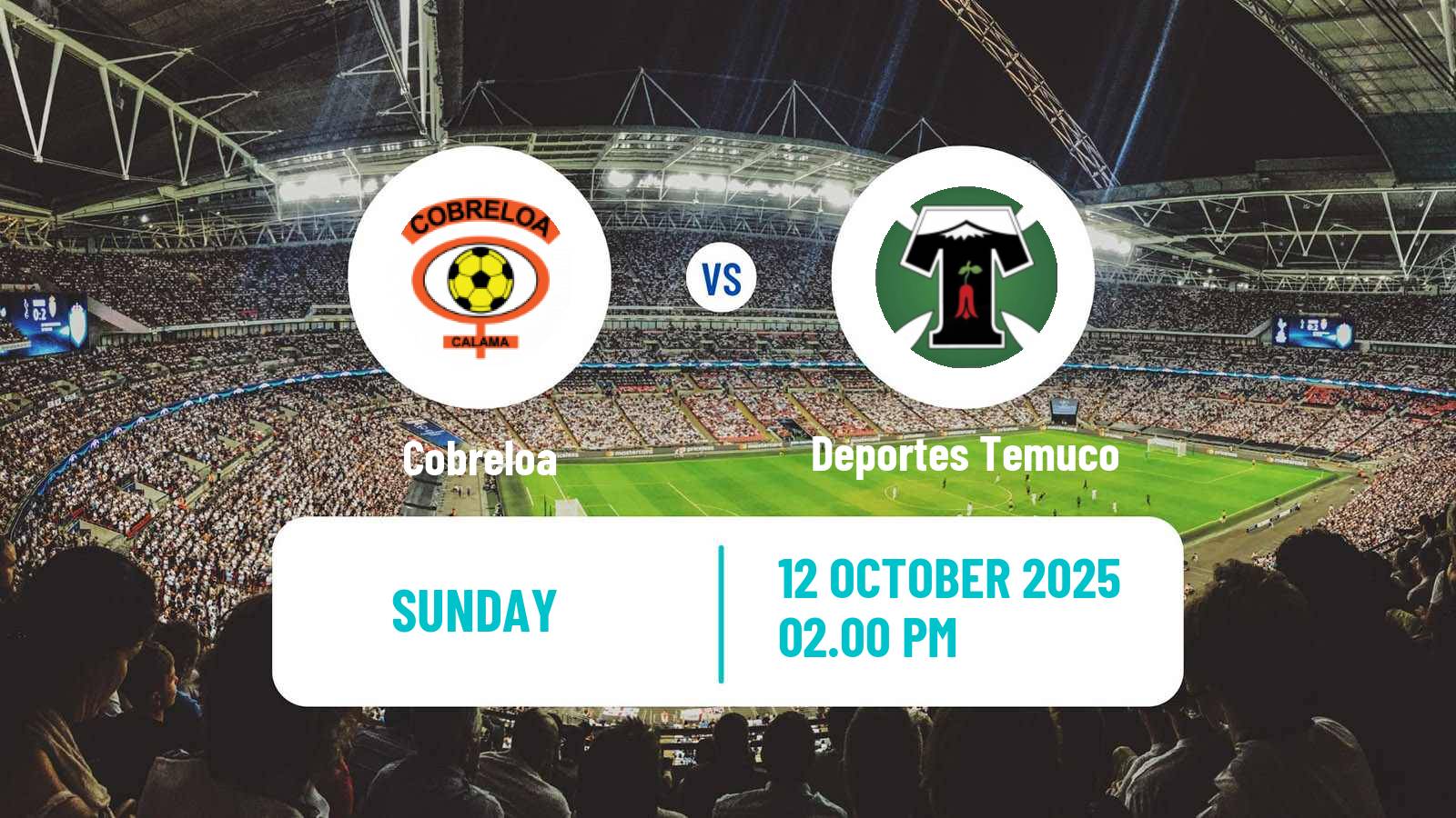 Soccer Chilean Primera B Cobreloa - Deportes Temuco