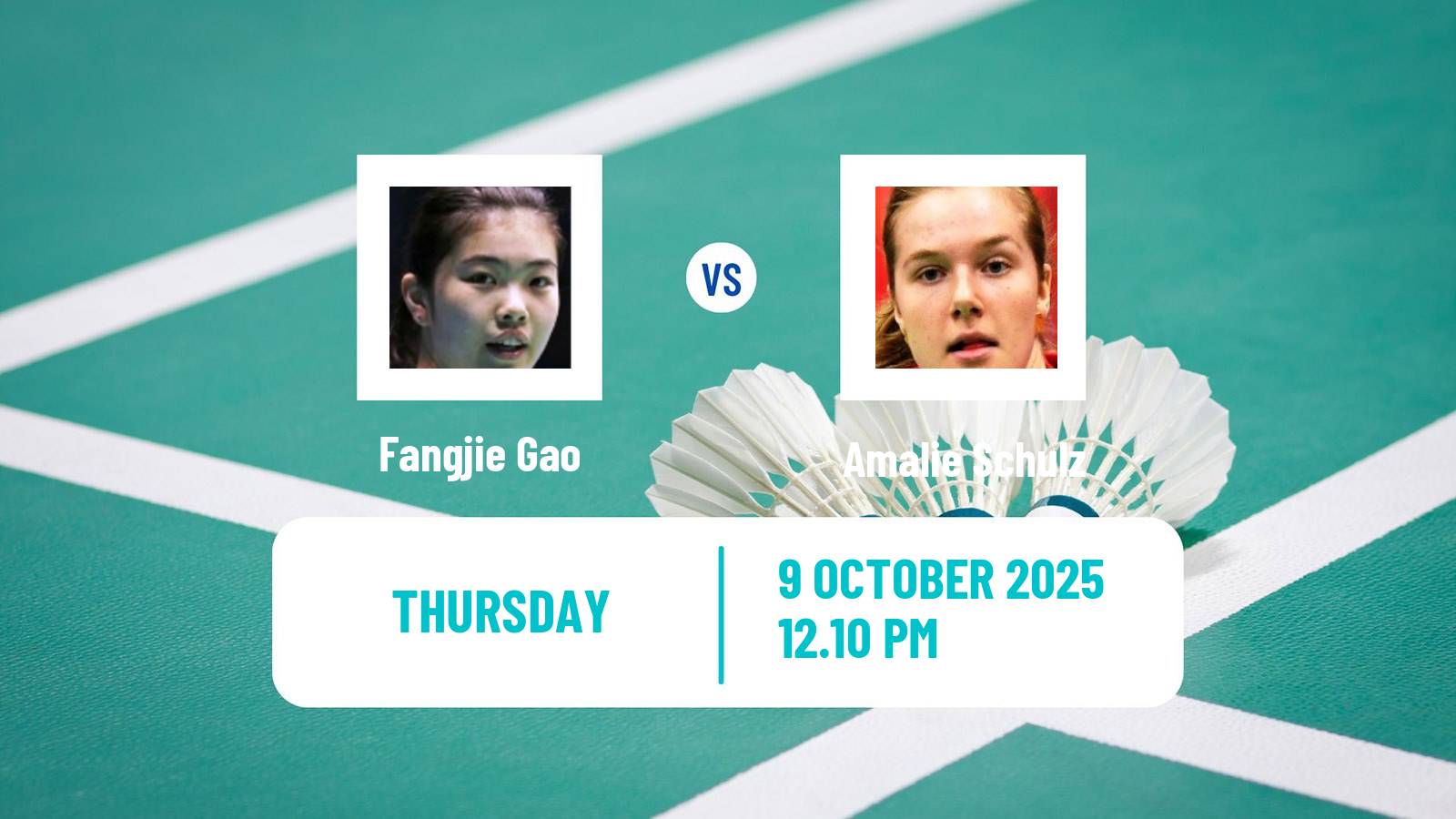 Badminton BWF World Tour Arctic Open Women Fangjie Gao - Amalie Schulz