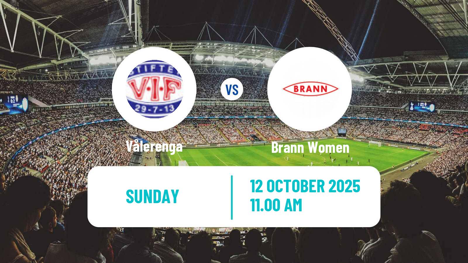 Soccer Norwegian Toppserien Women Vålerenga - Brann