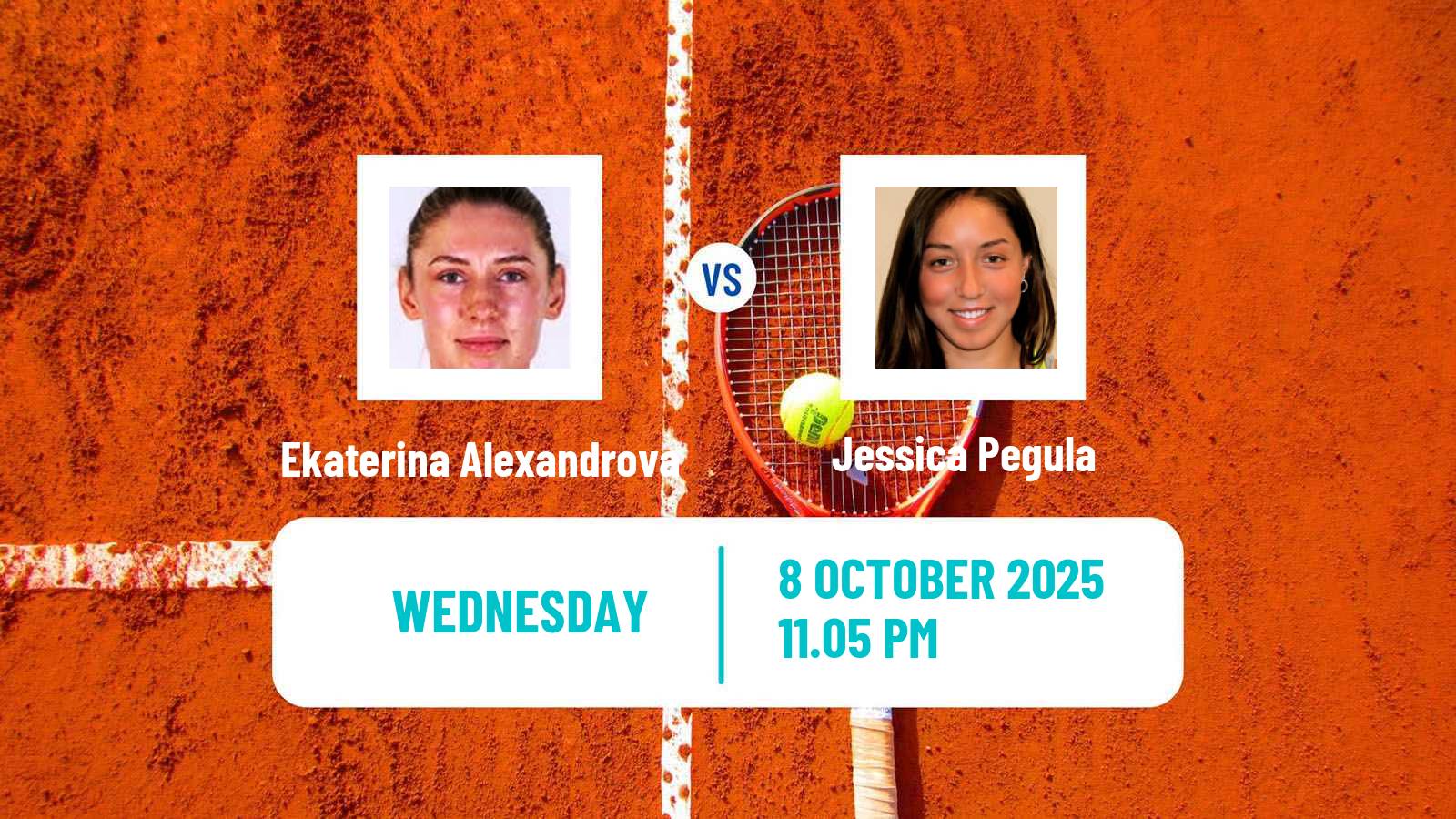 Tennis WTA Wuhan Ekaterina Alexandrova - Jessica Pegula