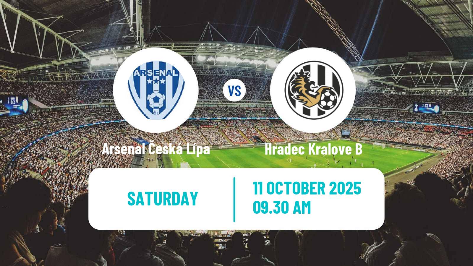 Soccer Czech CFL Group B Arsenal Česká Lípa - Hradec Kralove B