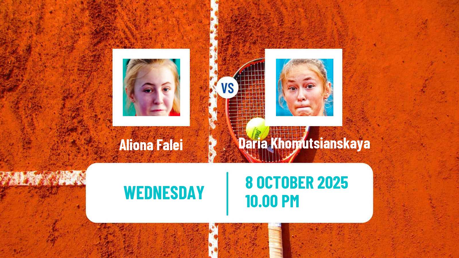 Tennis ITF W35 Kunshan Women Aliona Falei - Daria Khomutsianskaya