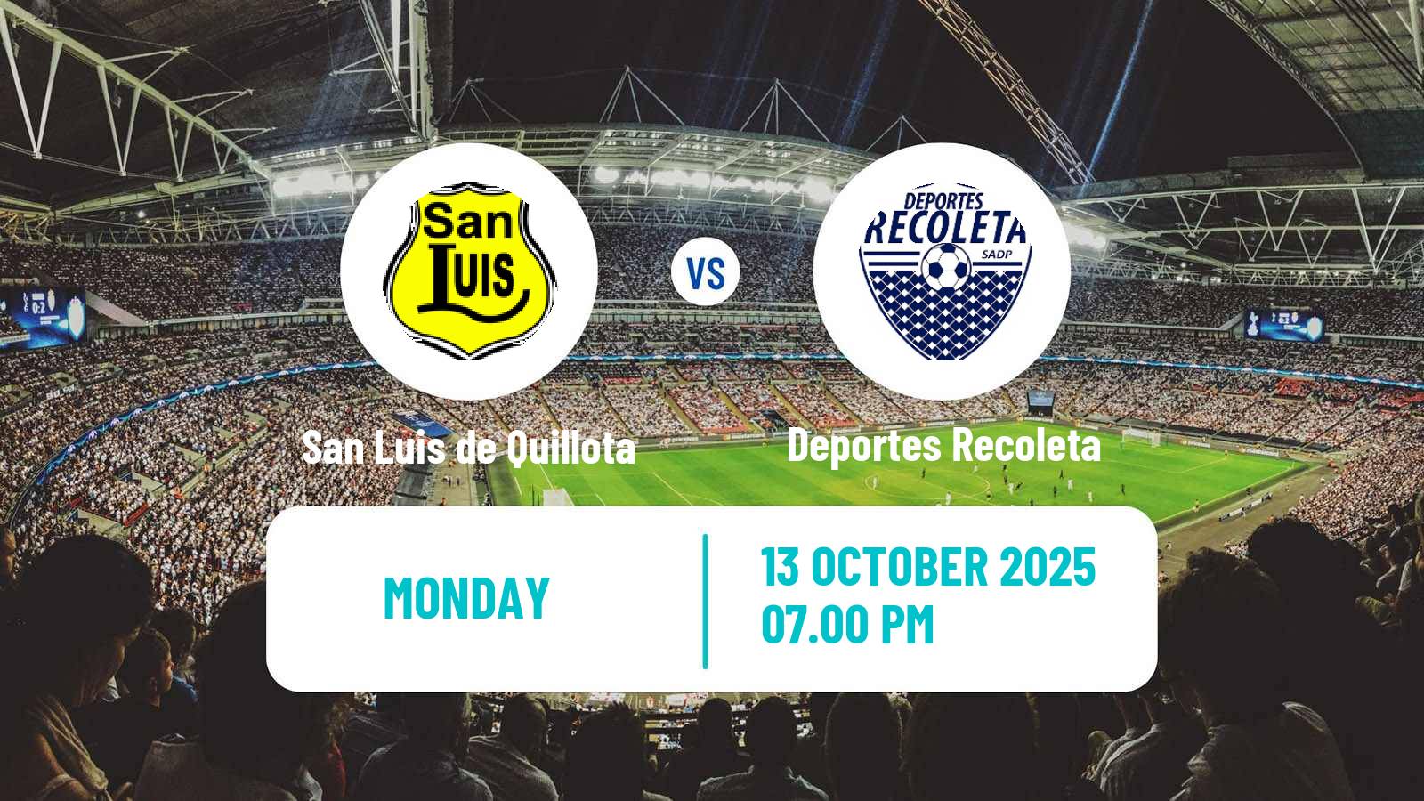 Soccer Chilean Primera B San Luis de Quillota - Deportes Recoleta