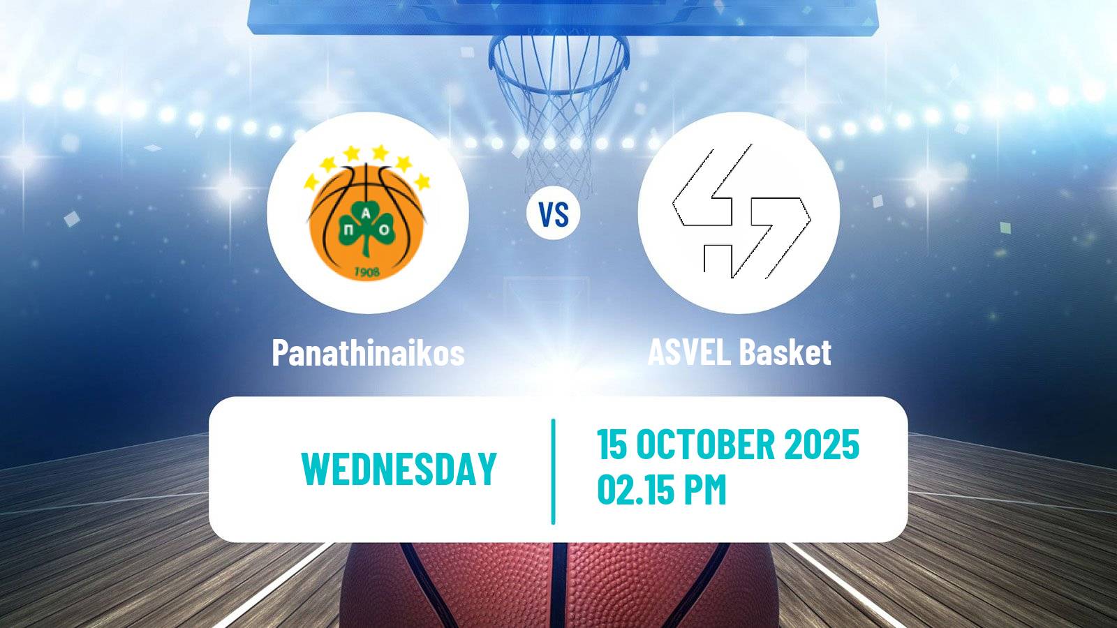 Basketball Euroleague Panathinaikos - ASVEL Basket
