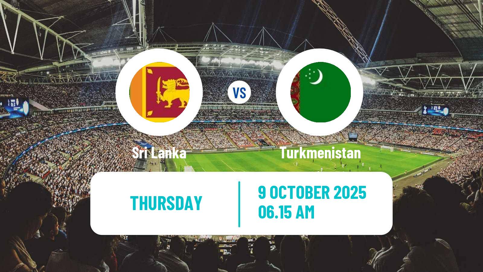 Soccer Asian Cup Sri Lanka - Turkmenistan