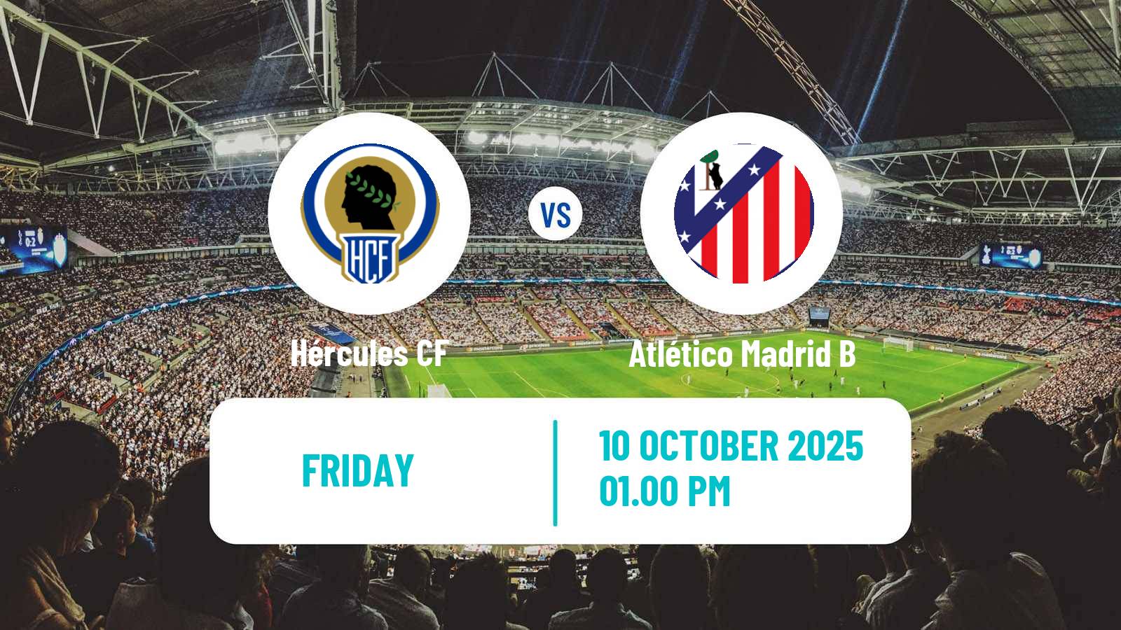 Soccer Spanish Primera RFEF Group 2 Hércules - Atlético Madrid B