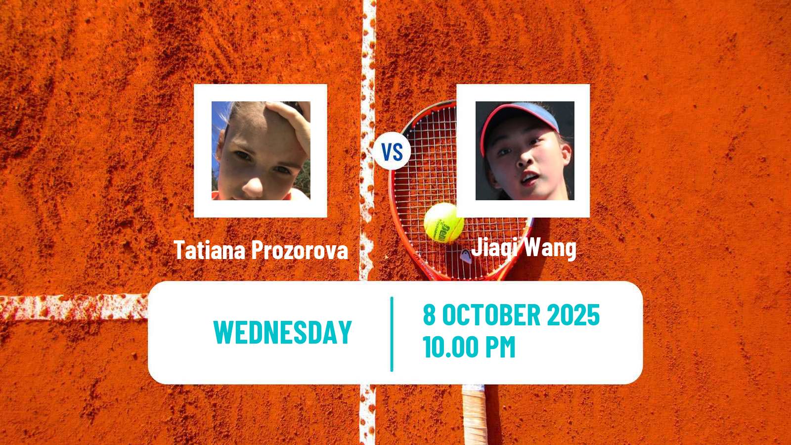 Tennis ITF W35 Kunshan Women Tatiana Prozorova - Jiaqi Wang