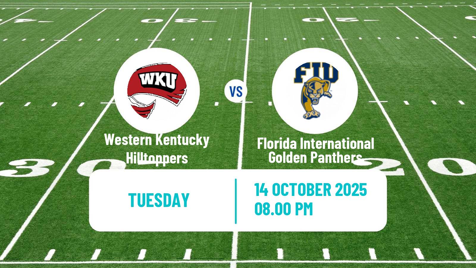 American football NCAA College Football Western Kentucky Hilltoppers - Florida International Golden Panthers