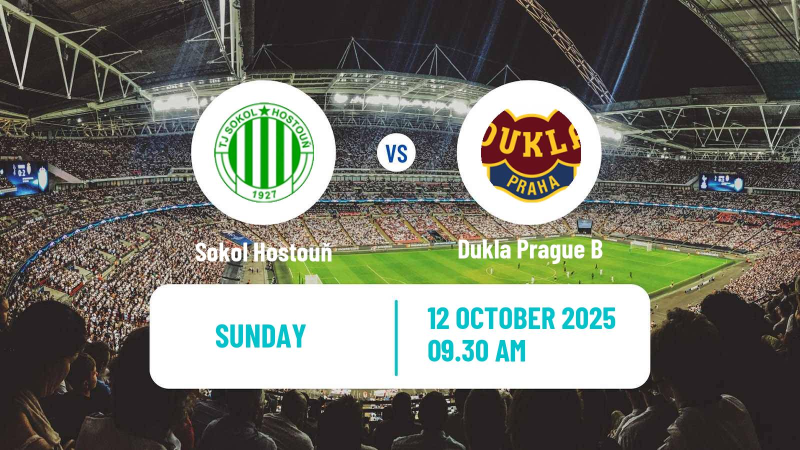 Soccer Czech CFL Group A Sokol Hostouň - Dukla Prague B