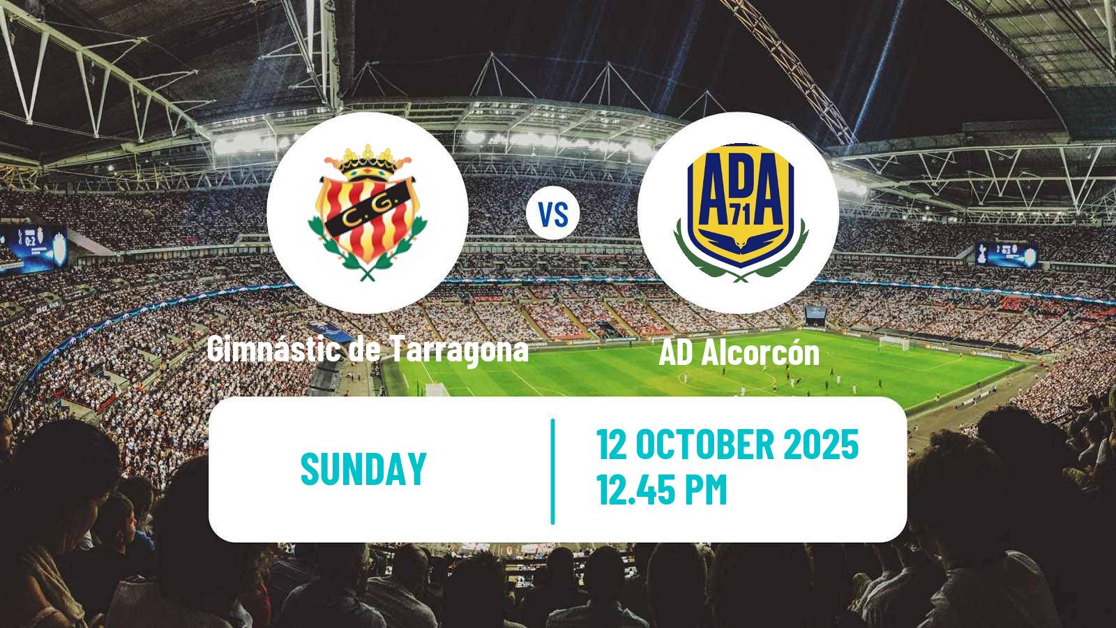 Soccer Spanish Primera RFEF Group 2 Gimnástic de Tarragona - Alcorcón