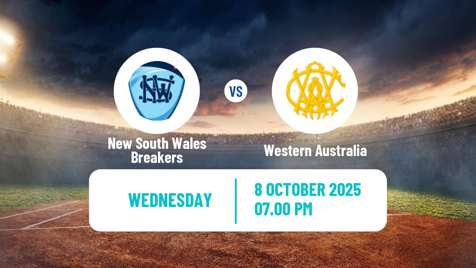 Cricket Australian National League Cricket Women New South Wales Breakers - Western Australia