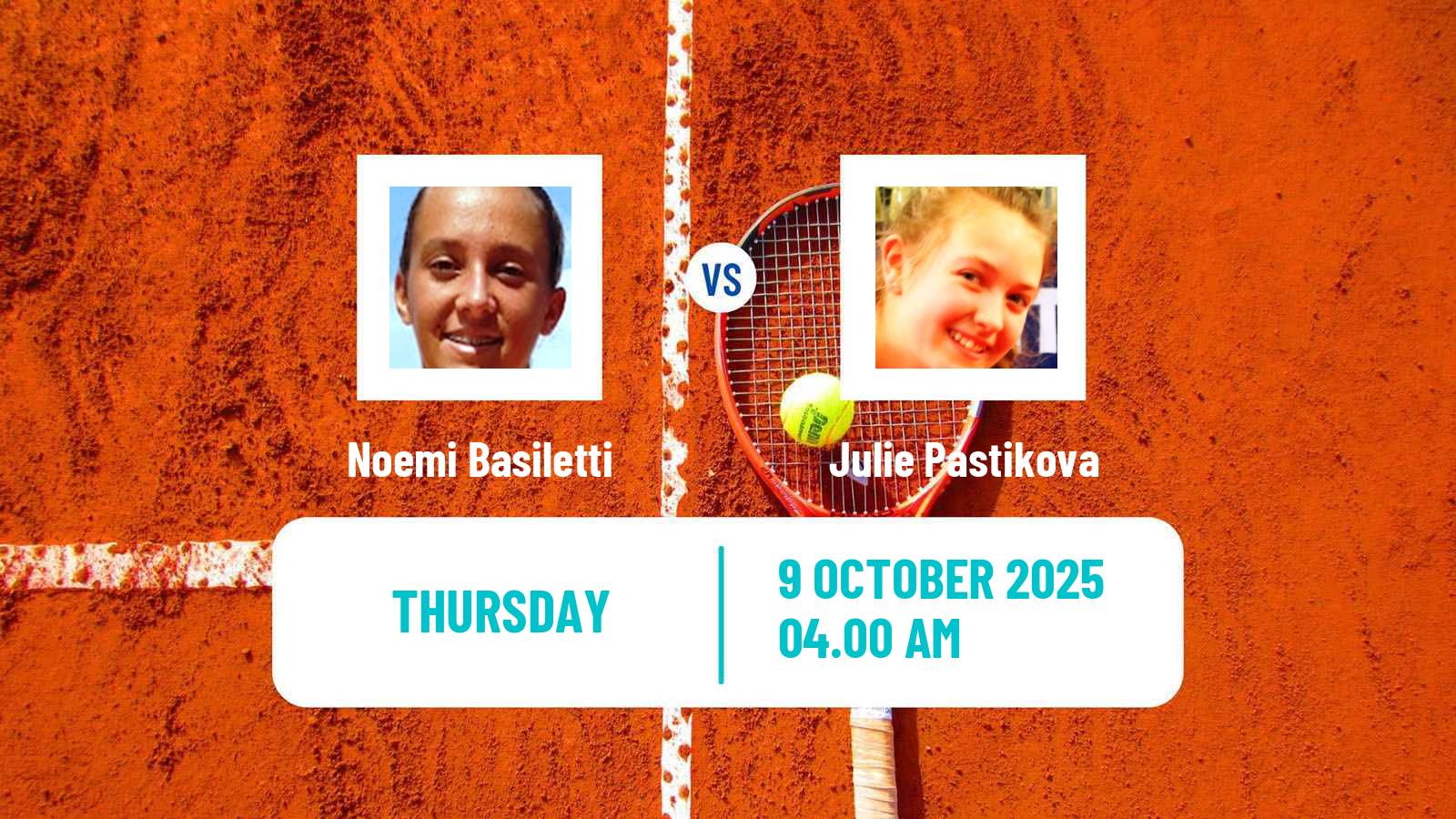 Tennis ITF W35 Santa Margherita Di Pula 10 Women Noemi Basiletti - Julie Pastikova