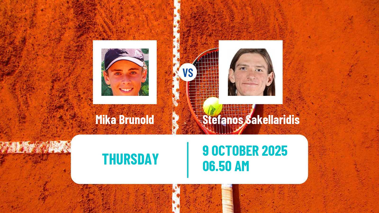 Tennis Roanne Challenger Men Mika Brunold - Stefanos Sakellaridis