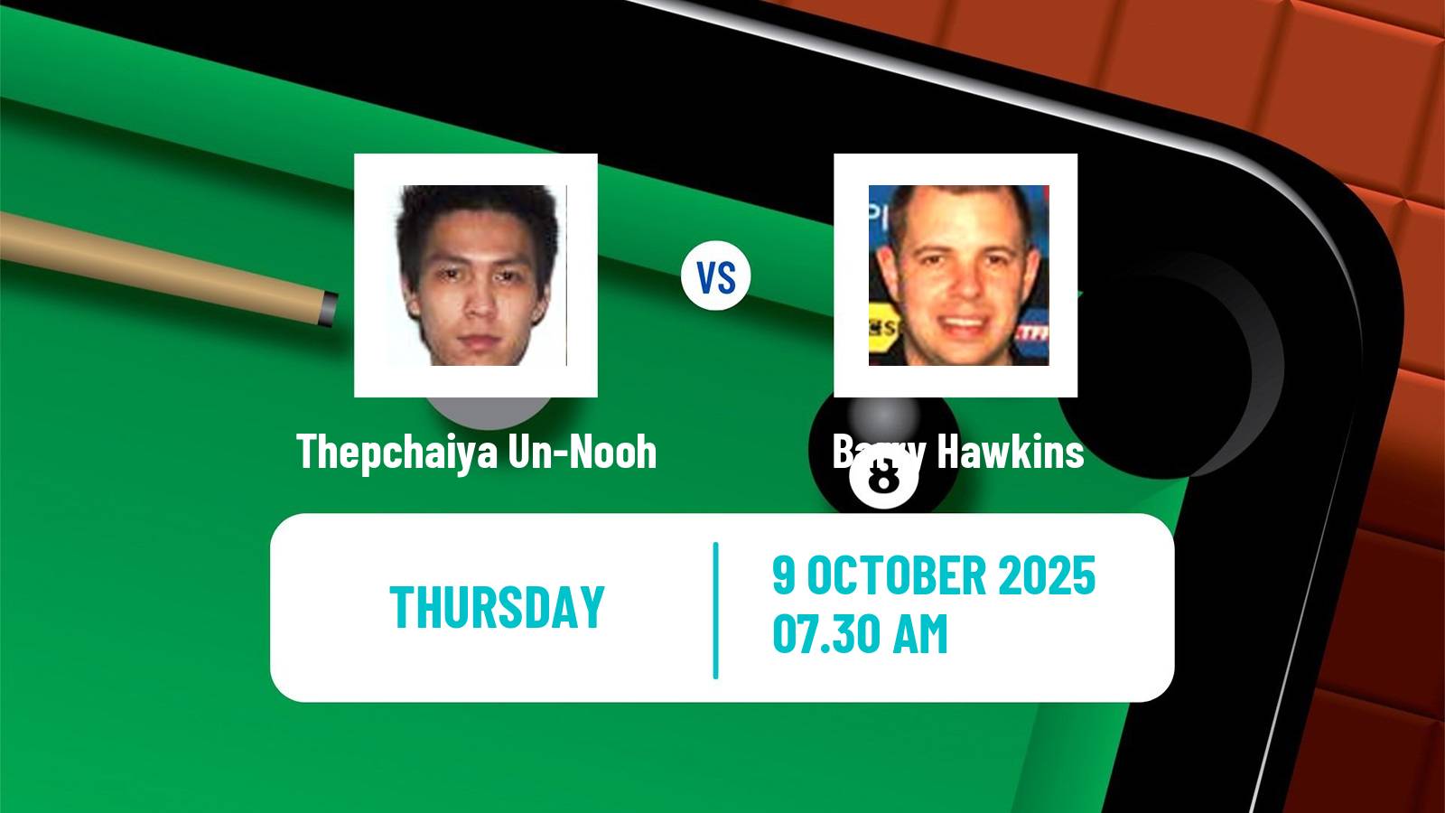 Snooker Grand Prix Thepchaiya Un-Nooh - Barry Hawkins