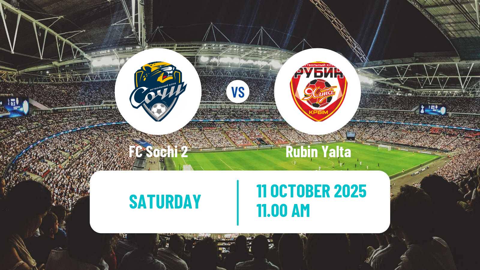 Soccer FNL 2 Division B Group 1 Sochi 2 - Rubin Yalta