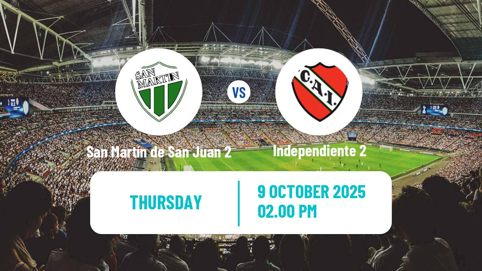 Soccer Argentinian Reserve League San Martín de San Juan 2 - Independiente 2