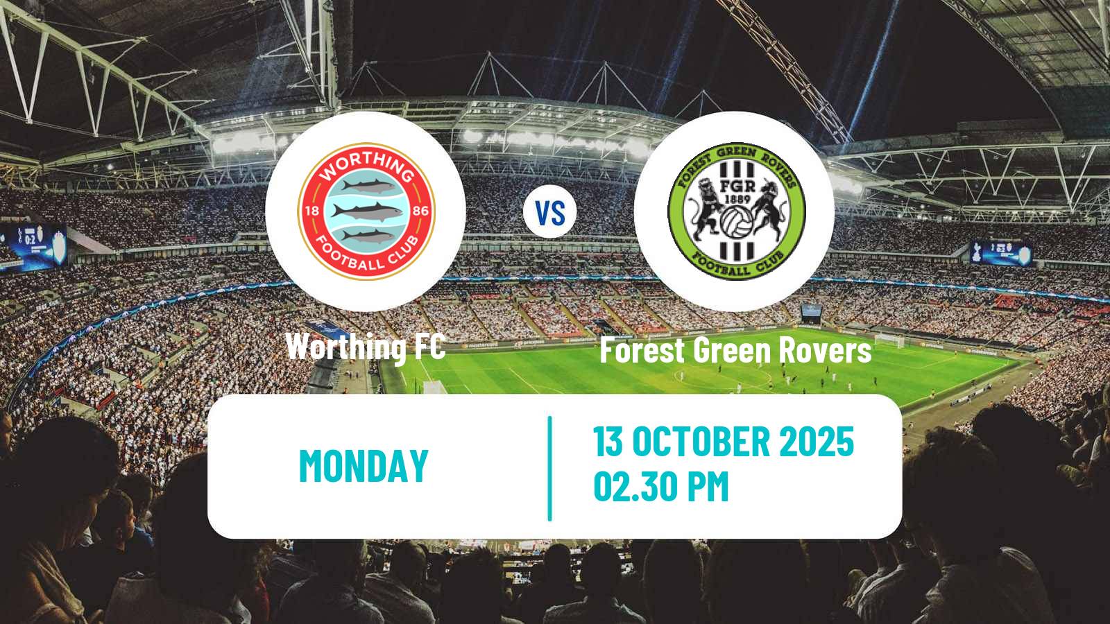 Soccer English FA Cup Worthing - Forest Green Rovers