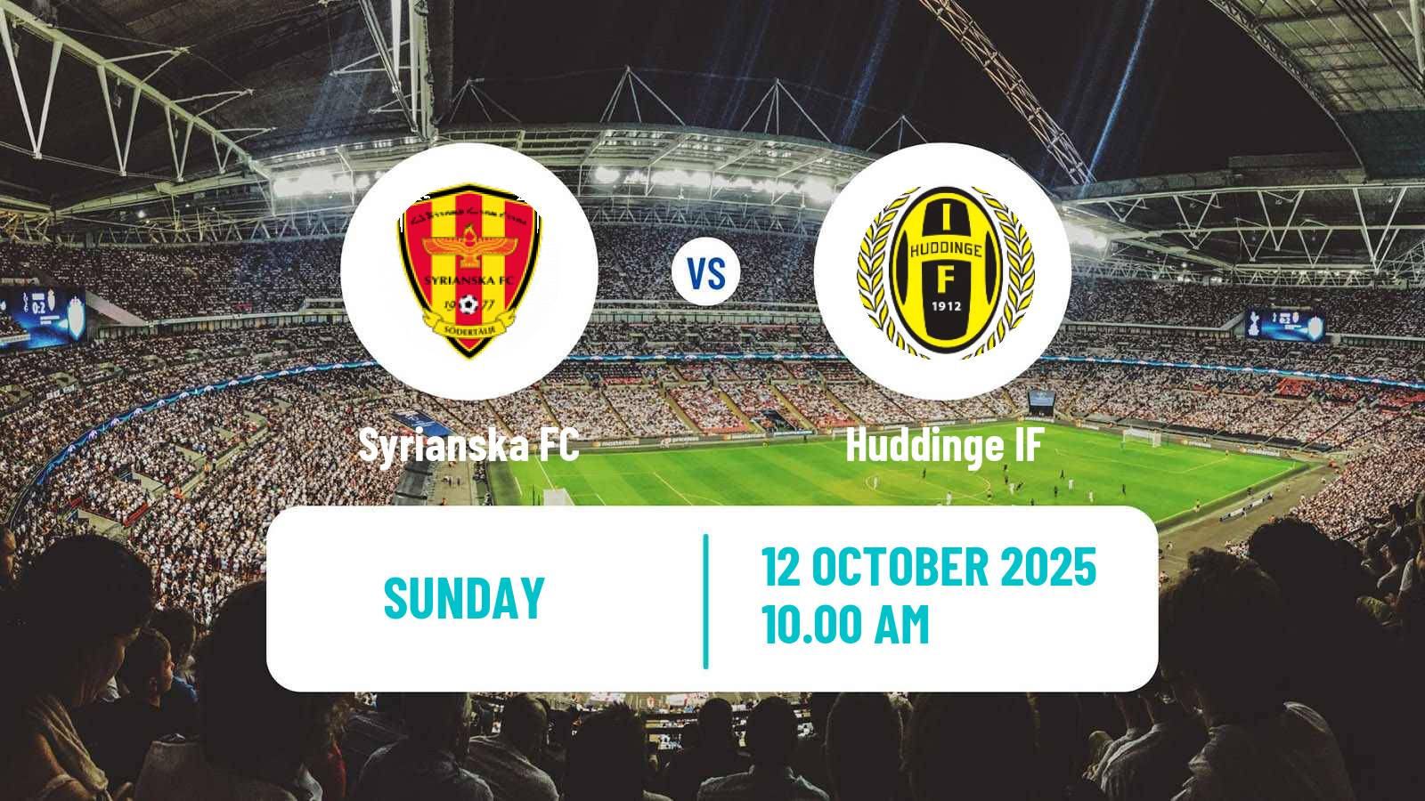 Soccer Swedish Division 2 - Södra Svealand Syrianska - Huddinge