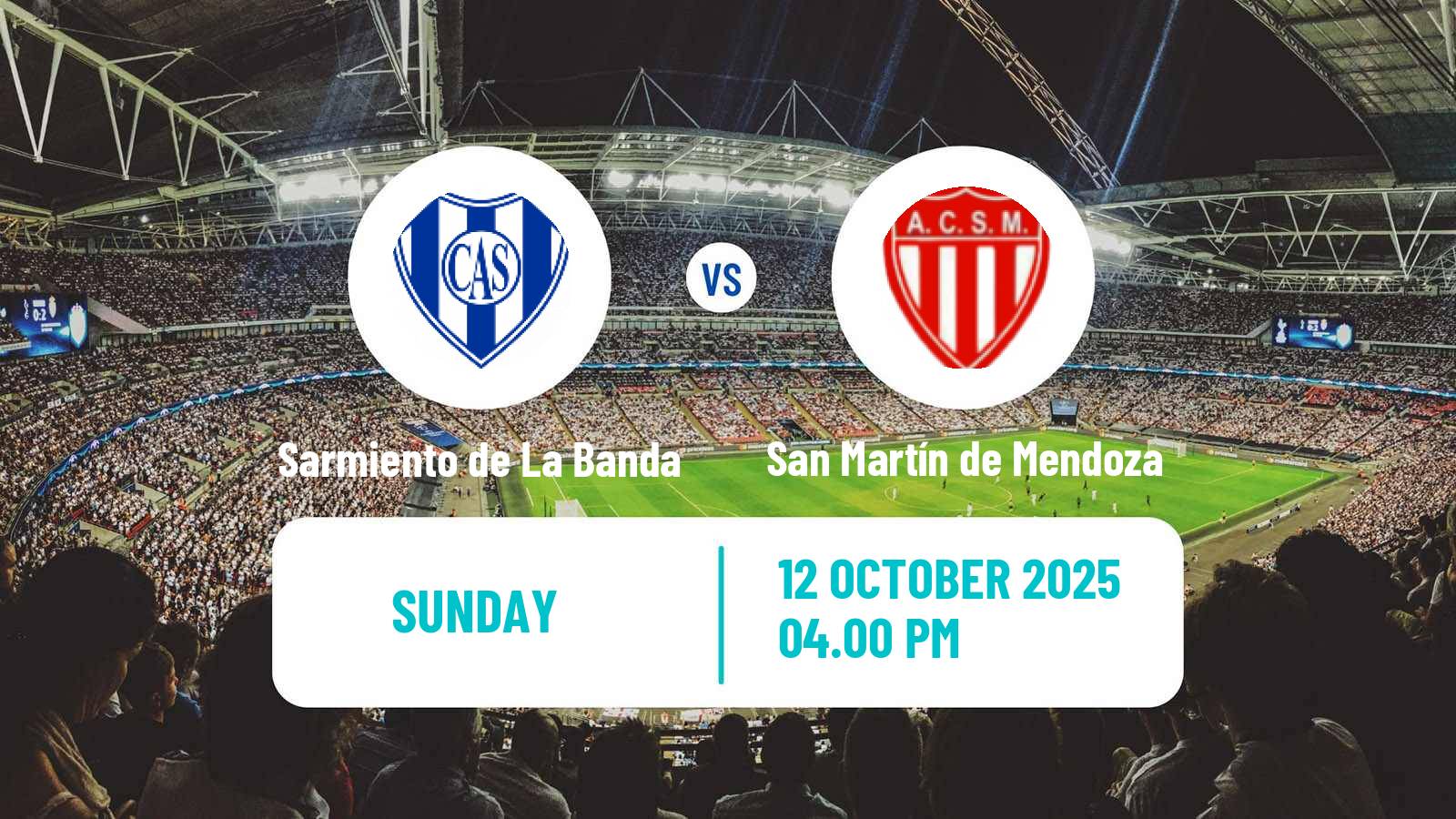 Soccer Argentinian Torneo Federal Sarmiento de La Banda - San Martín de Mendoza