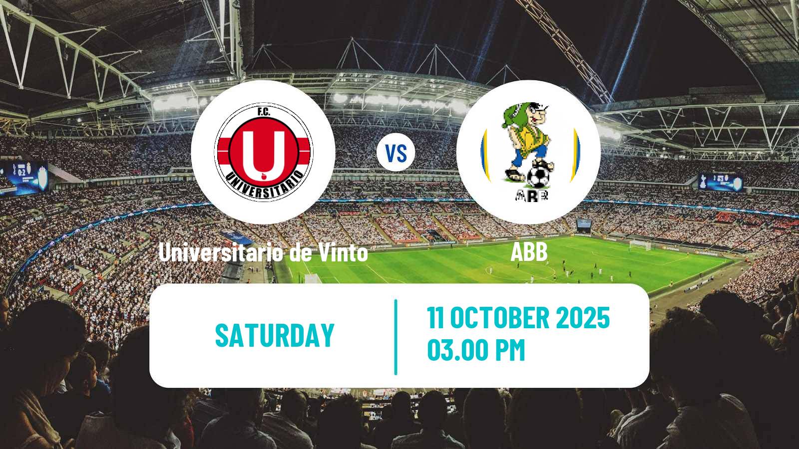 Soccer Bolivian League Cup Universitario de Vinto - ABB