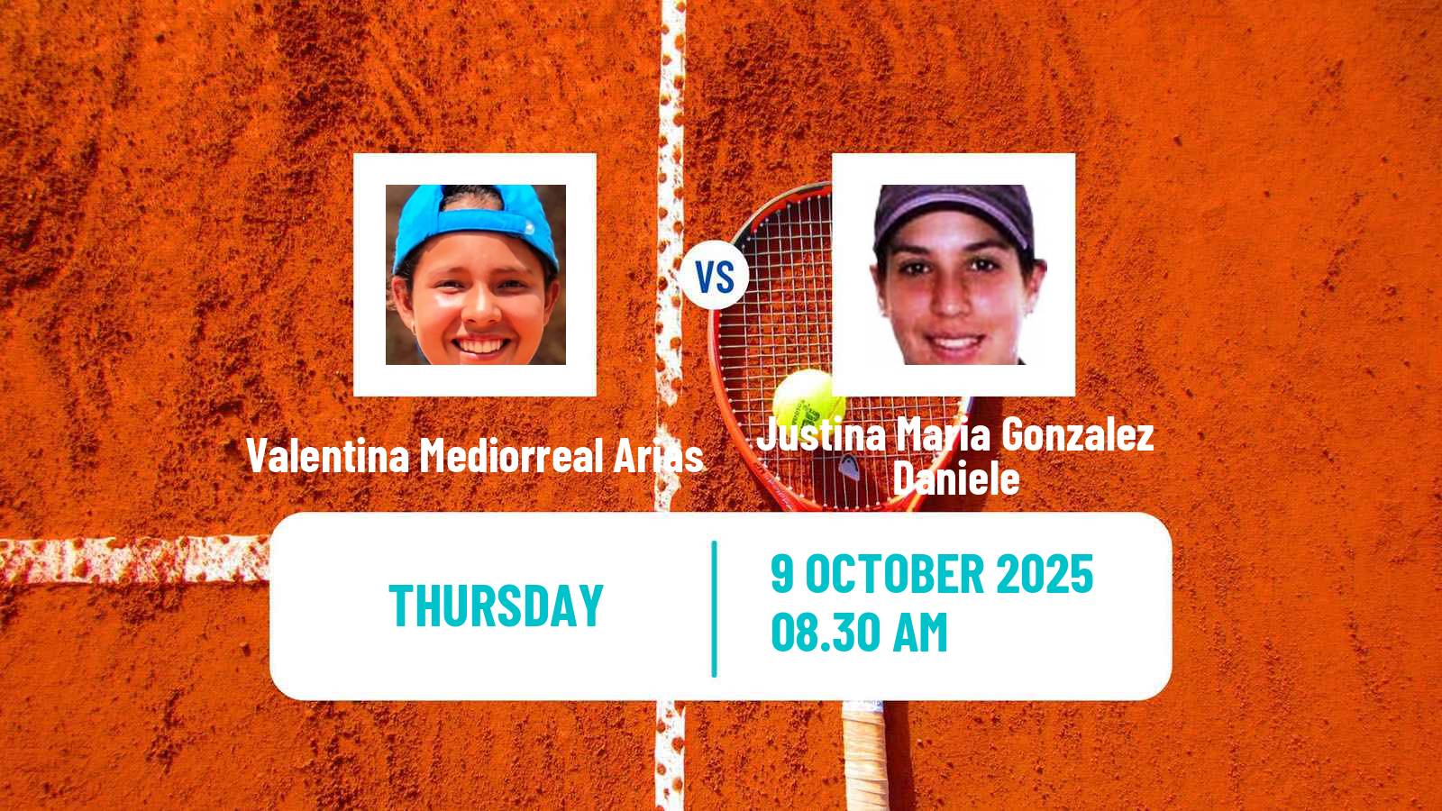 Tennis ITF W15 Sao Joao Da Boa Vista Women Valentina Mediorreal Arias - Justina Maria Gonzalez Daniele