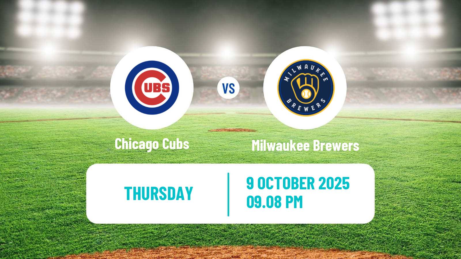 Baseball MLB Chicago Cubs - Milwaukee Brewers
