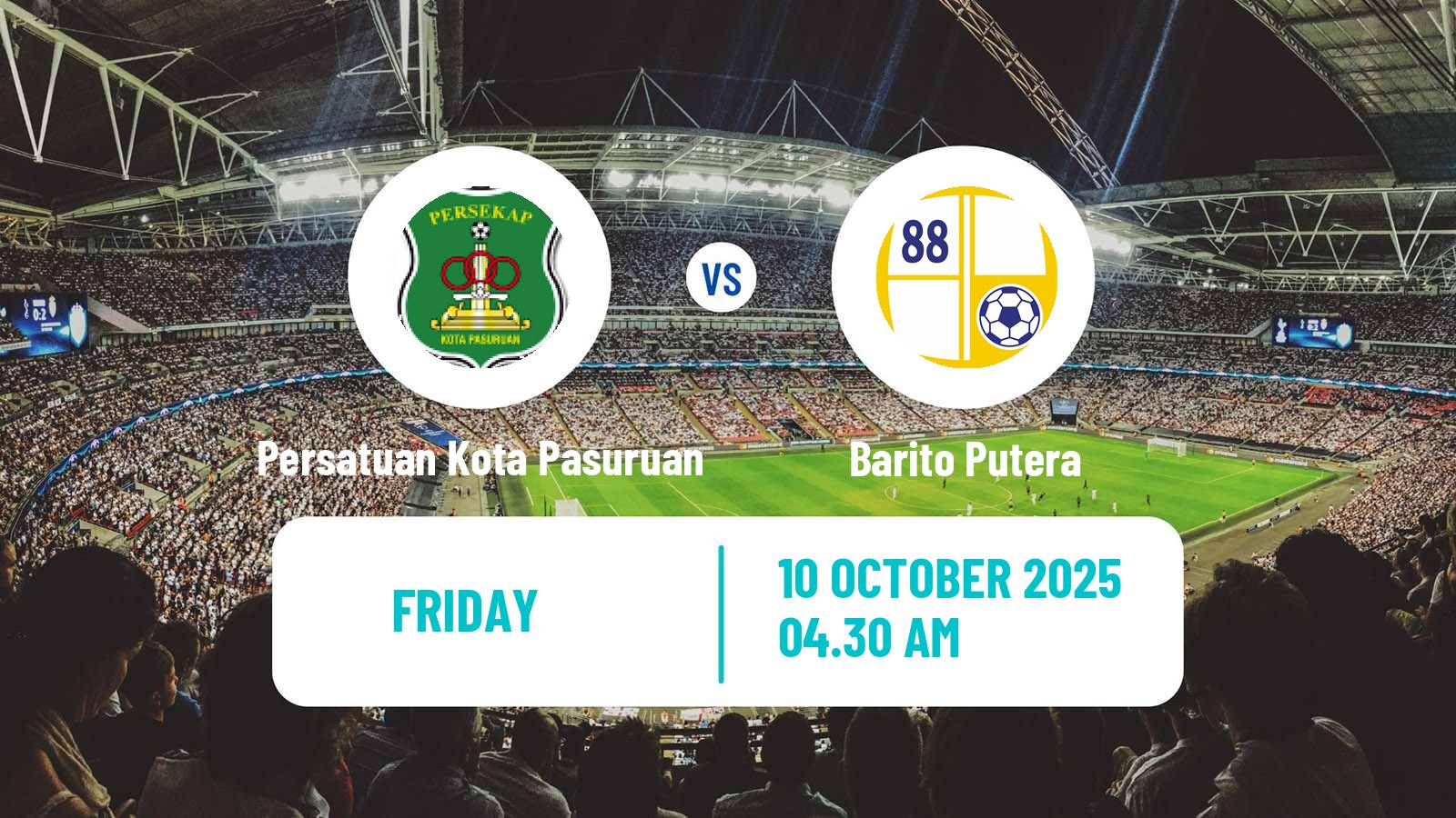 Soccer Indonesian Liga 2 Persatuan Kota Pasuruan - Barito Putera