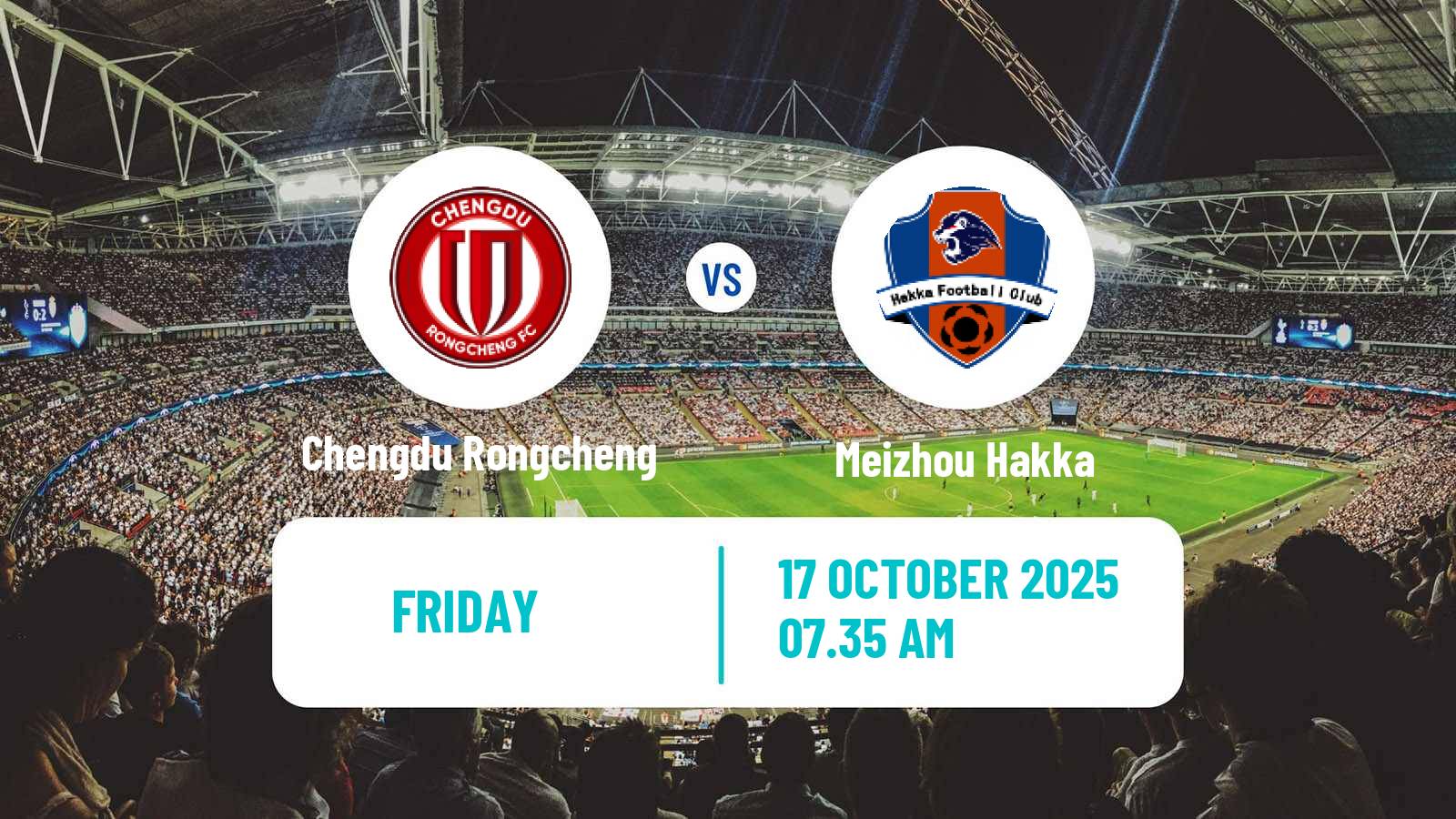 Soccer Chinese Super League Chengdu Rongcheng - Meizhou Hakka