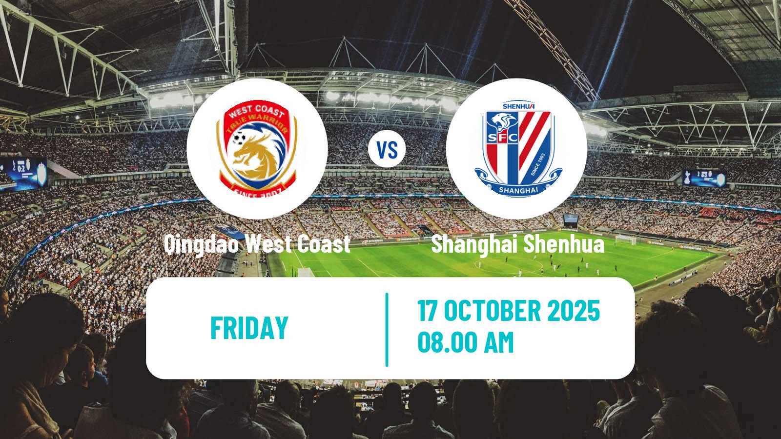 Soccer Chinese Super League Qingdao West Coast - Shanghai Shenhua
