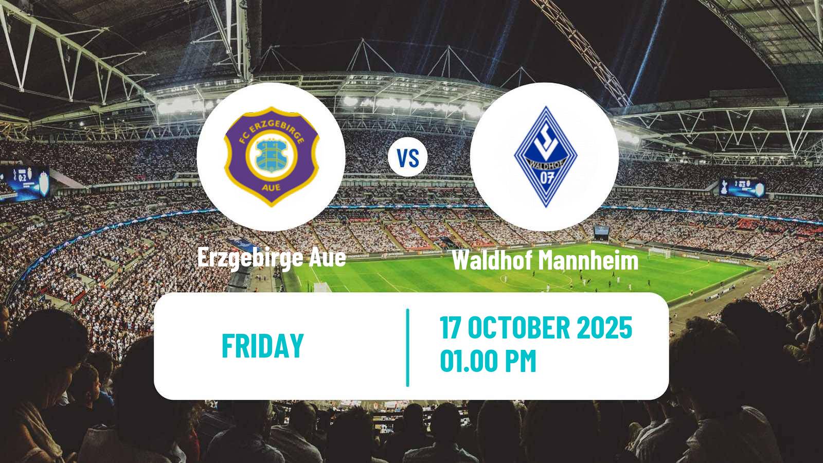 Soccer German 3 Bundesliga Erzgebirge Aue - Waldhof Mannheim